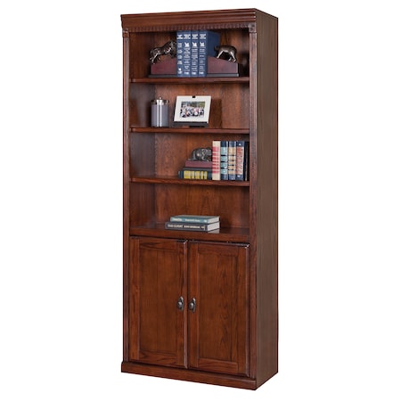Huntington Oxford Huntington Oxford 6 Shelf Wood Bookcase in Burnished Brown IMHO3072DB
